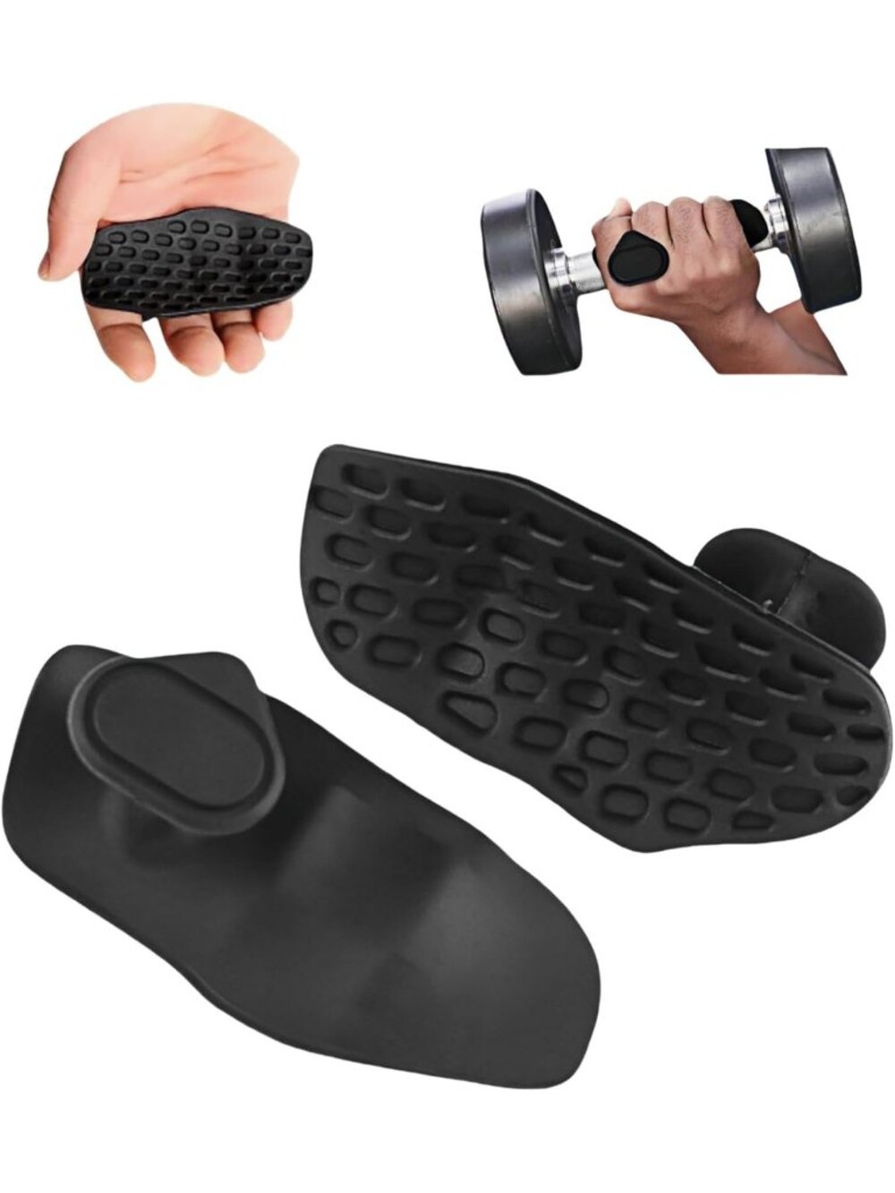 Silicone Workout Grips Anti Slip Weight Lifting Gym Pads Hand Palm Protector